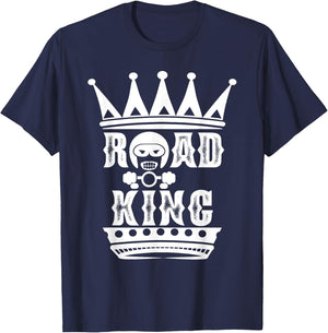 King of the Road - Motorcycle Biker Chopper Freedom Rider T-Shirt - T-Shirt | Navy