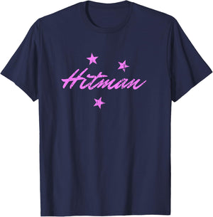 Hitman 90's Wrestling Fanatic Nostalgia Hart Vintage Graphic T-Shirt - T-Shirt | Navy