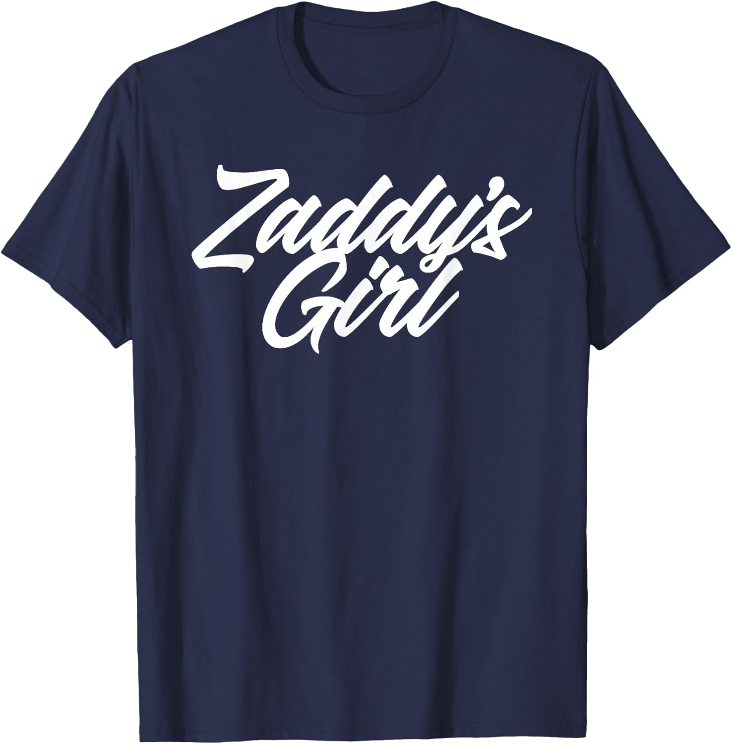 Zaddys Girl Wht T-Shirt - T-Shirt | Navy