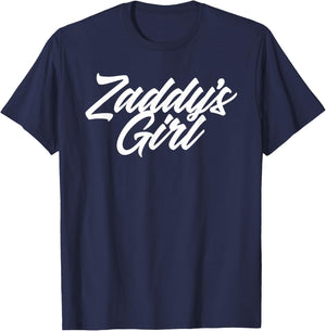Zaddys Girl Wht T-Shirt - T-Shirt | Navy