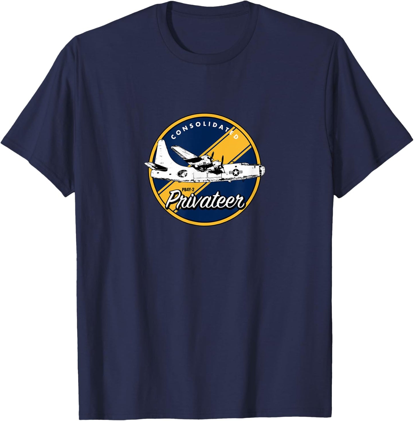 WWII Consolidated PB4Y-2 Privateer Veteran Veterans Day Xmas T-Shirt - T-Shirt | Navy