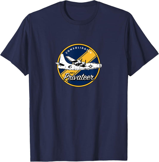 WWII Consolidated PB4Y-2 Privateer Veteran Veterans Day Xmas T-Shirt - T-Shirt | Navy