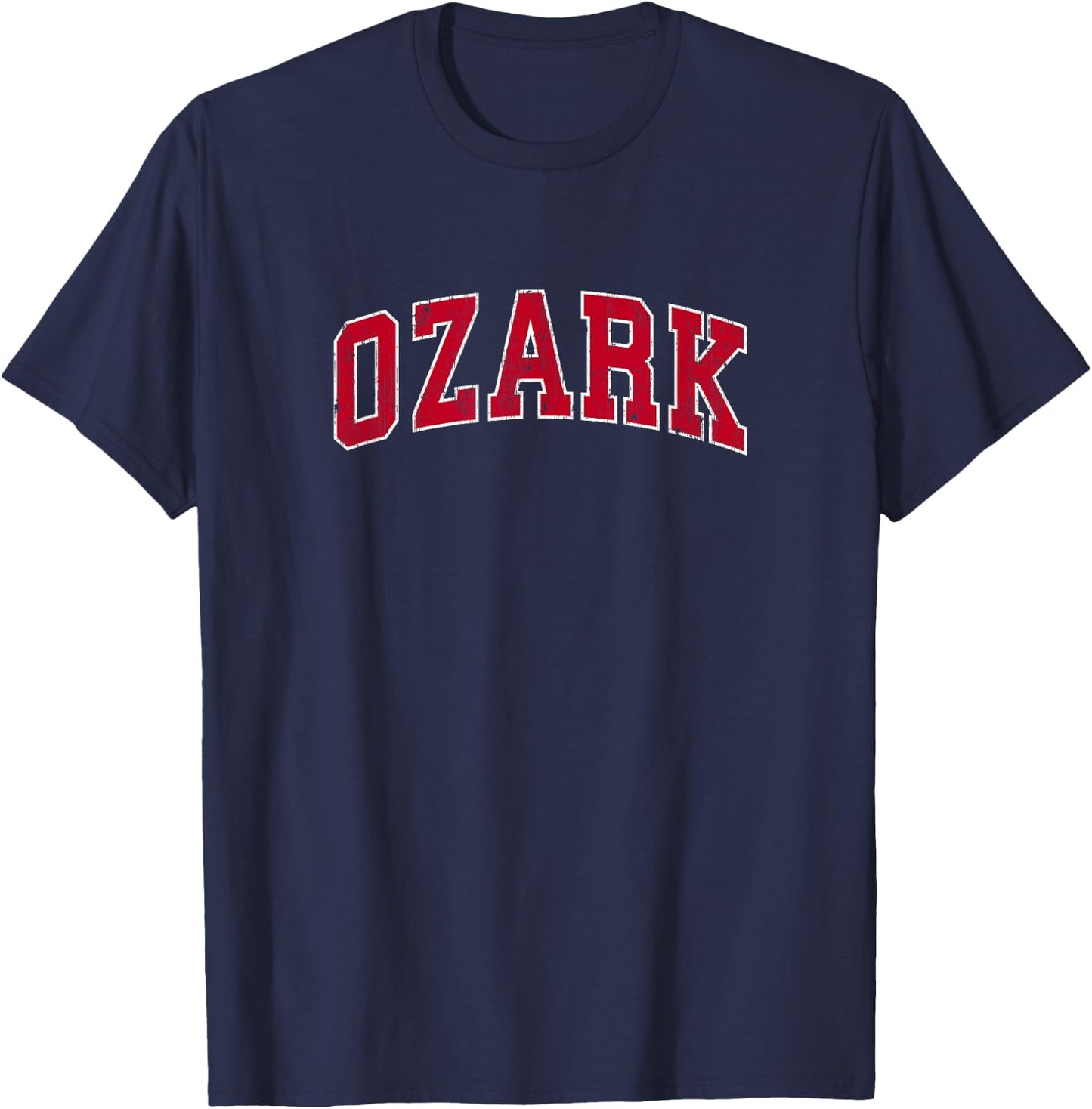 Ozark Missouri MO Vintage Sports Design Red Design T-Shirt - T-Shirt | Navy