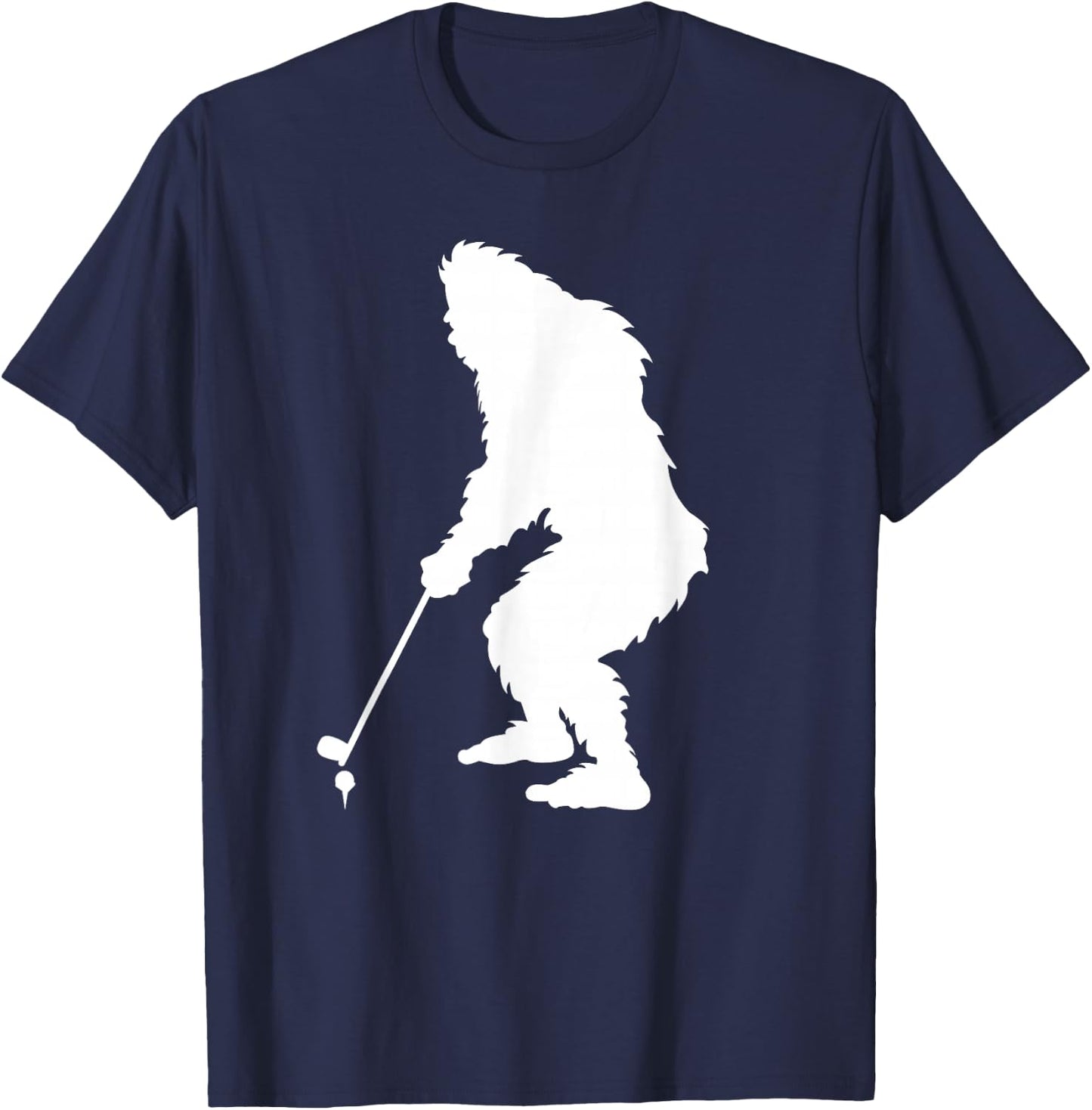 Sasquatch Golf Funny Bigfoot Playing Golf Gool Golfer Player T-Shirt - T-Shirt | Navy