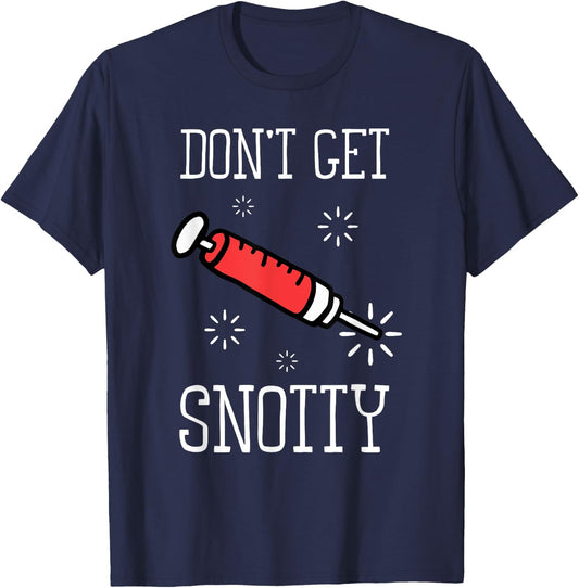 Flu Season Funny Flu Shot Doctor Medicine Health Vaccination T-Shirt - T-Shirt | Navy