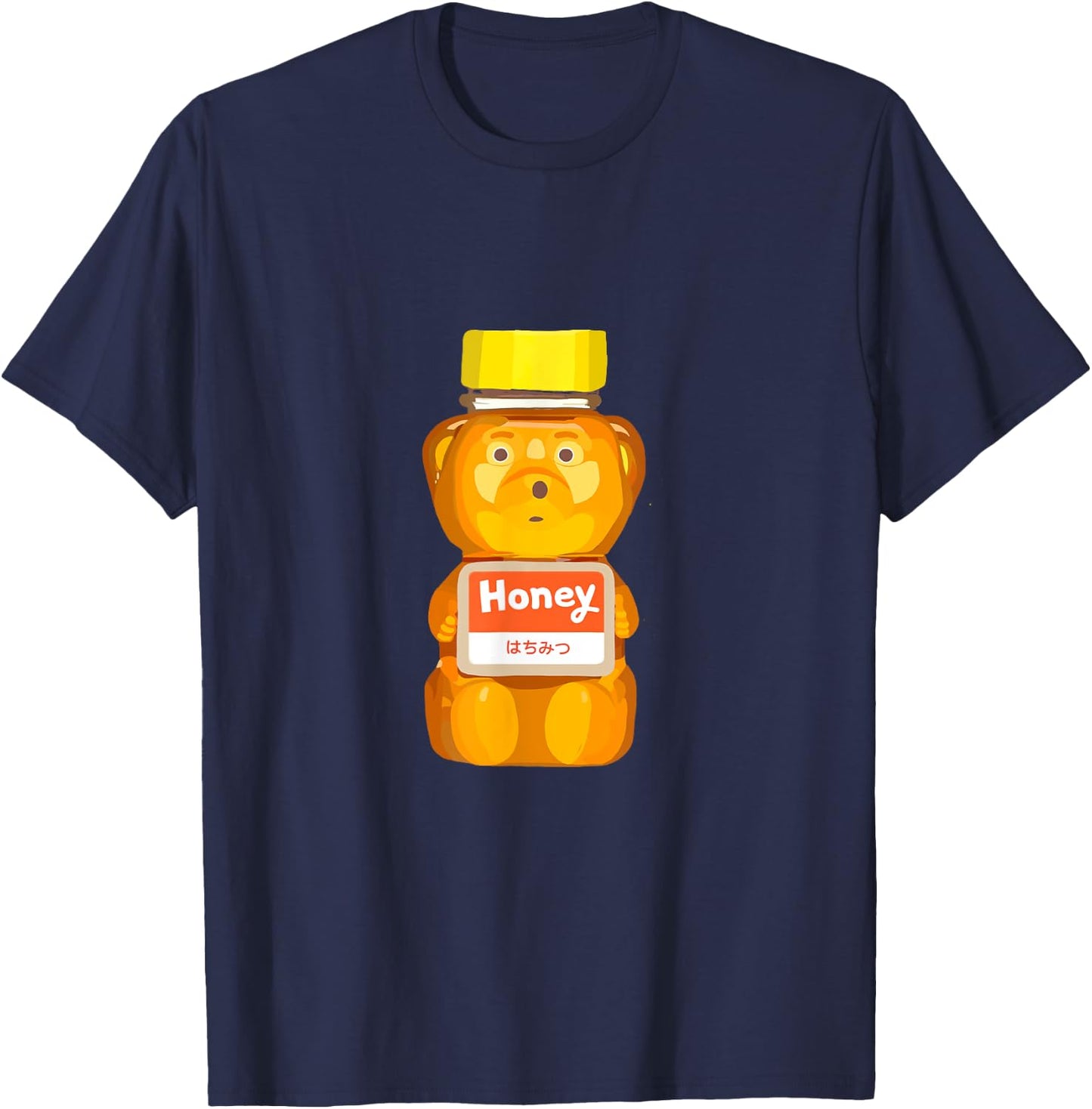Honey Bear Honey Bottle Teddy Bear Jar Japan T-Shirt - T-Shirt | Navy