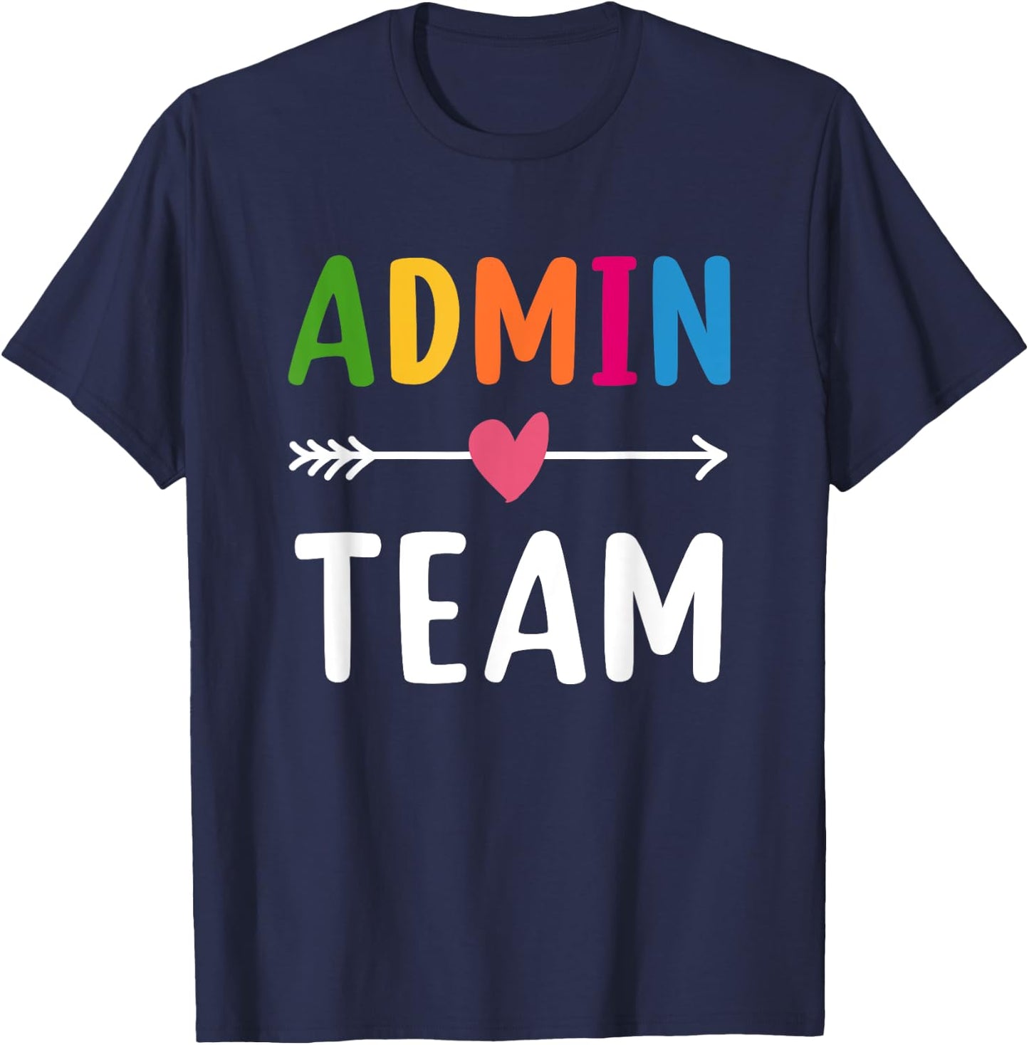 Admin Team Back to School Matching Group Squad T-Shirt - T-Shirt | Navy