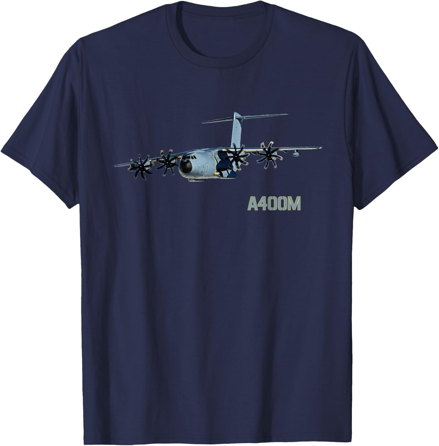 Military transport aircraft A400M T-Shirt - T-Shirt | Navy