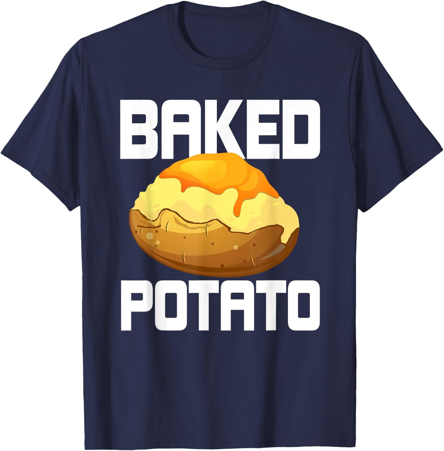 Great Baked Potato Design Vegetable Potatoes Chef T-Shirt - T-Shirt | Navy