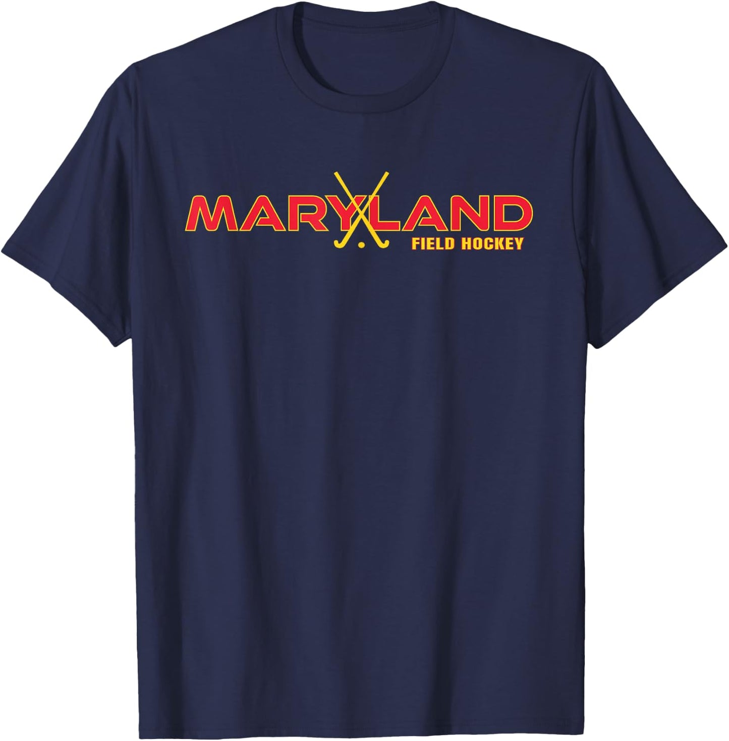 Marylander Fan State of Maryland Field Hockey Sticks Graphic T-Shirt - T-Shirt | Navy