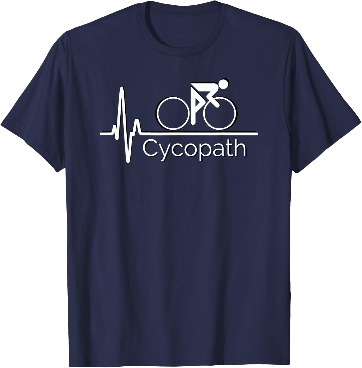 NoneBetter Cycopath Cycling - Black, 3X-Large, -Adults T-Shirt - T-Shirt | Navy