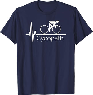 NoneBetter Cycopath Cycling - Black, 3X-Large, -Adults T-Shirt - T-Shirt | Navy