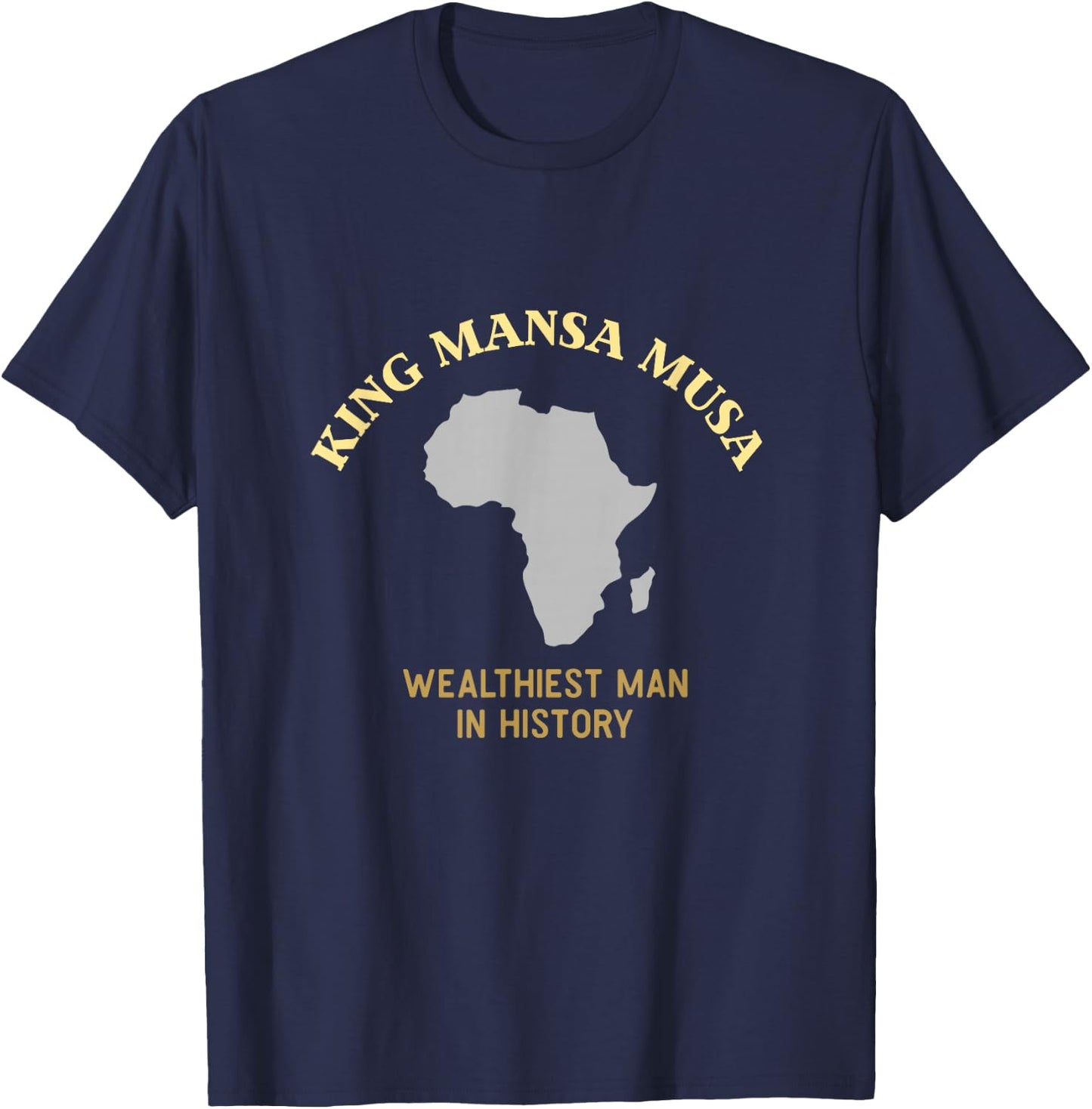Mansa Musa King of Mali Graphic Novelty T-Shirt - T-Shirt | Navy