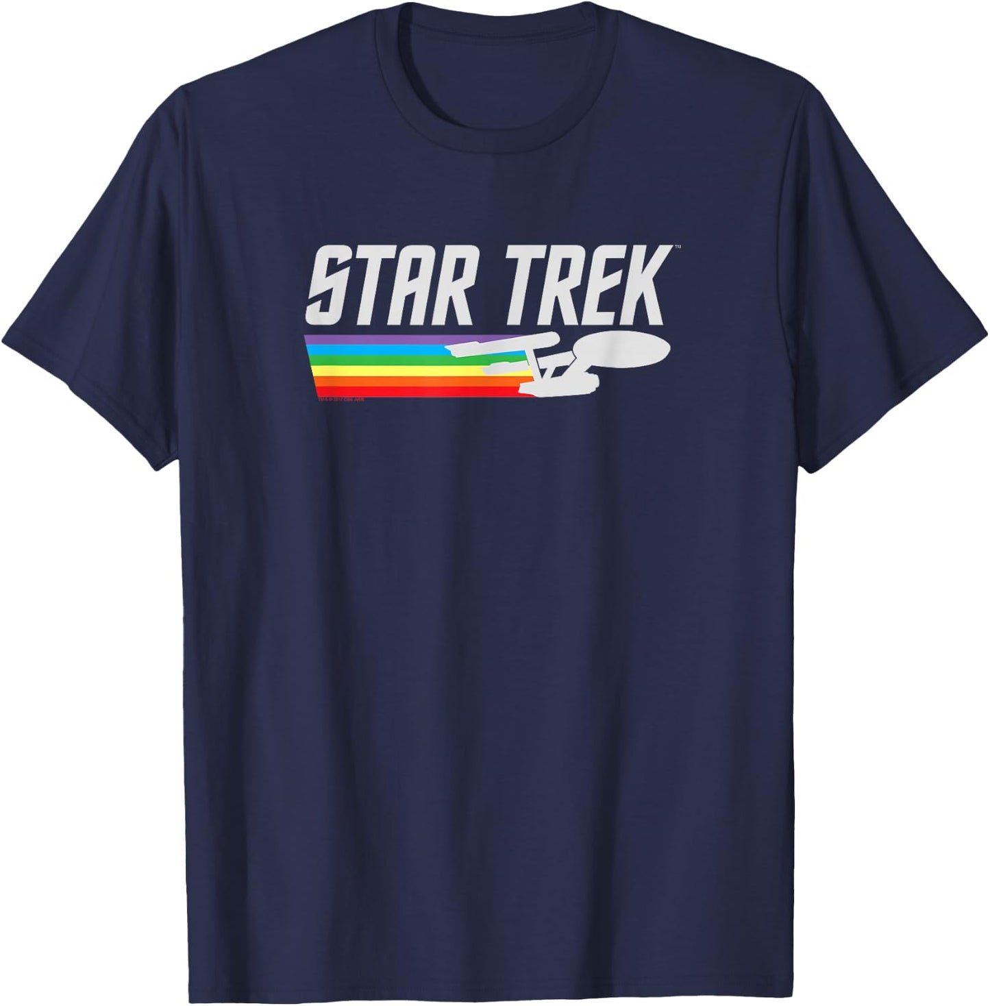Star Trek Rainbow Trail T-Shirt - T-Shirt | Navy