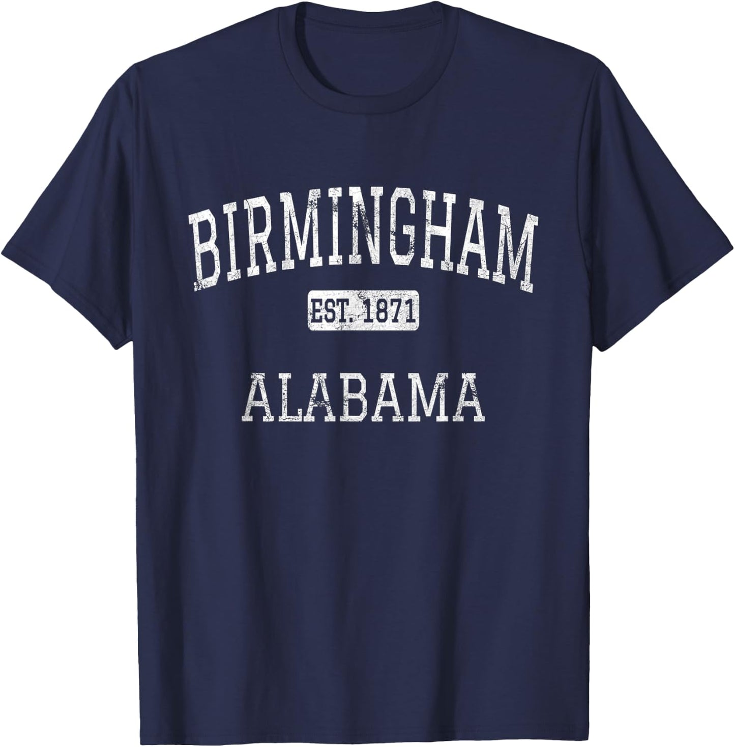 Birmingham Alabama AL Vintage T-Shirt - T-Shirt | Navy
