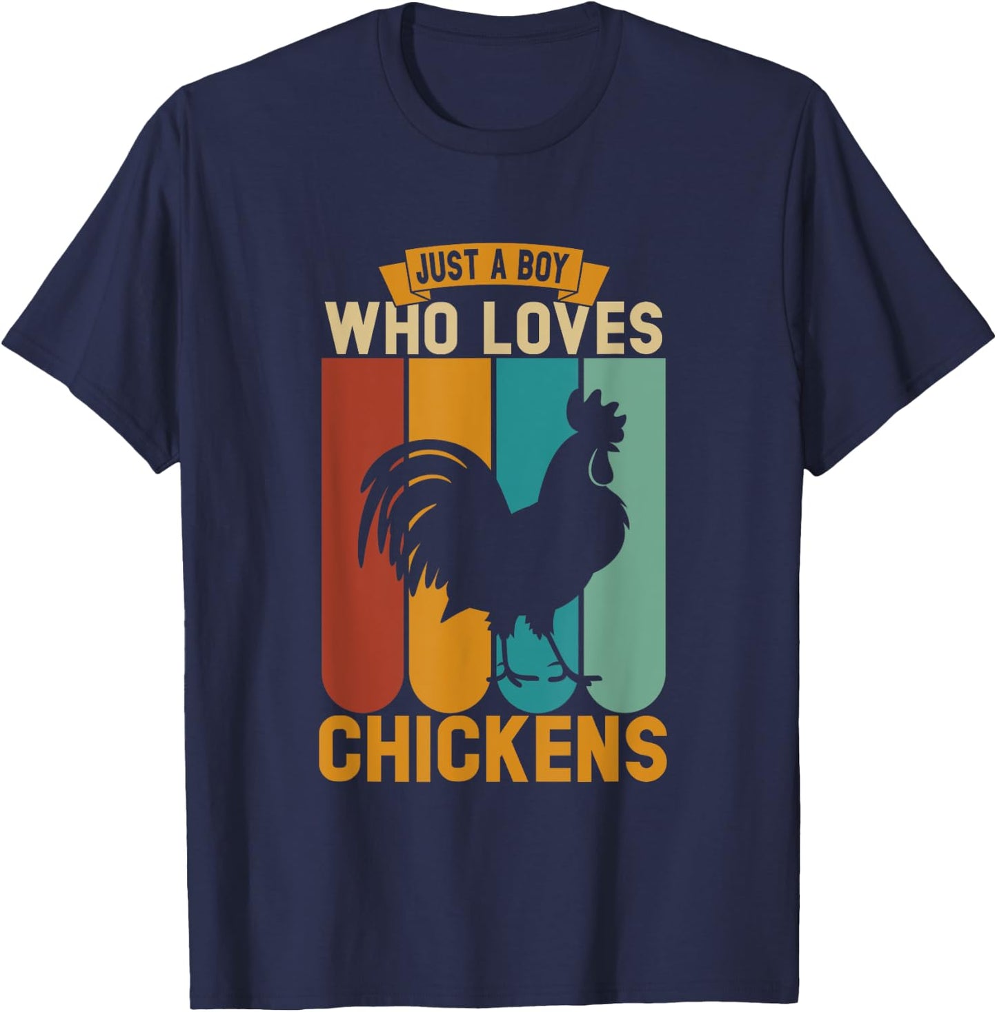 Just a boy who loves chickens T-Shirt - T-Shirt | Navy