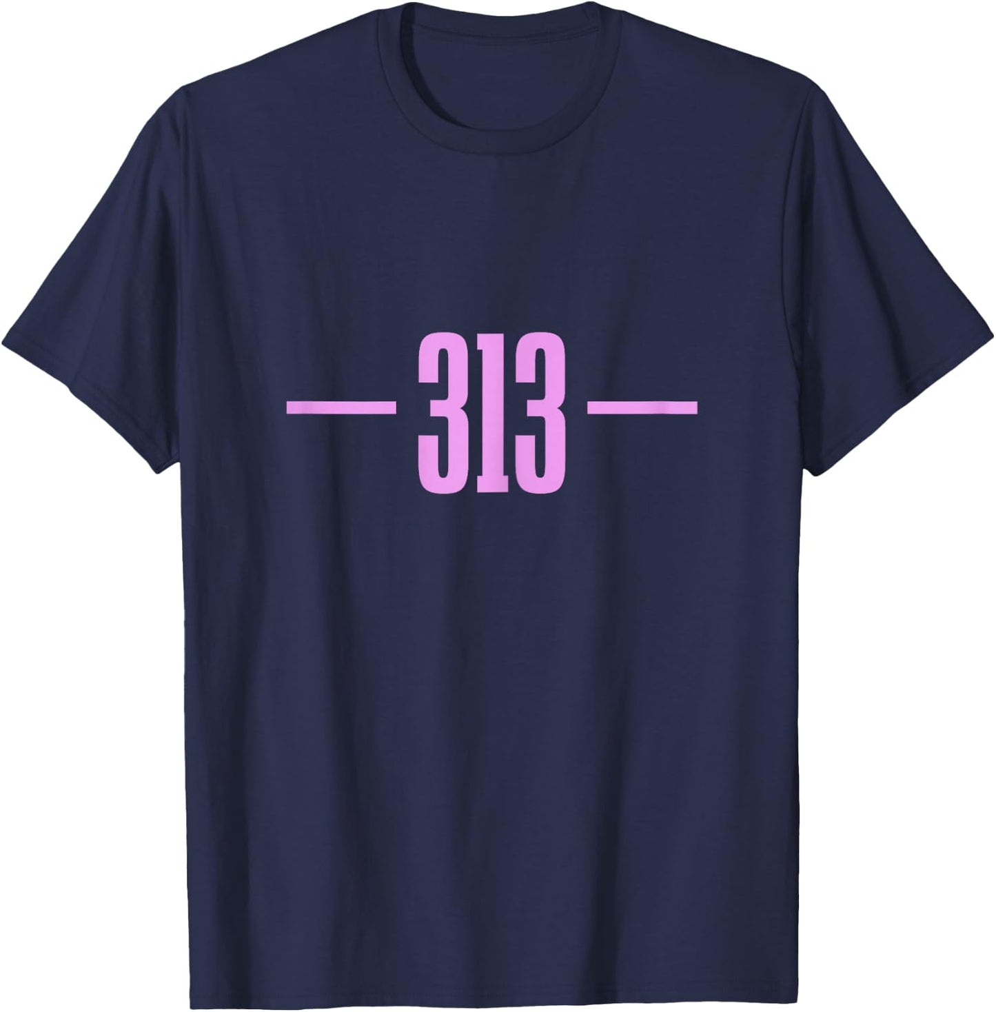 Detroit Michigan 313 Area Code Pride Retro T-Shirt - T-Shirt | Navy