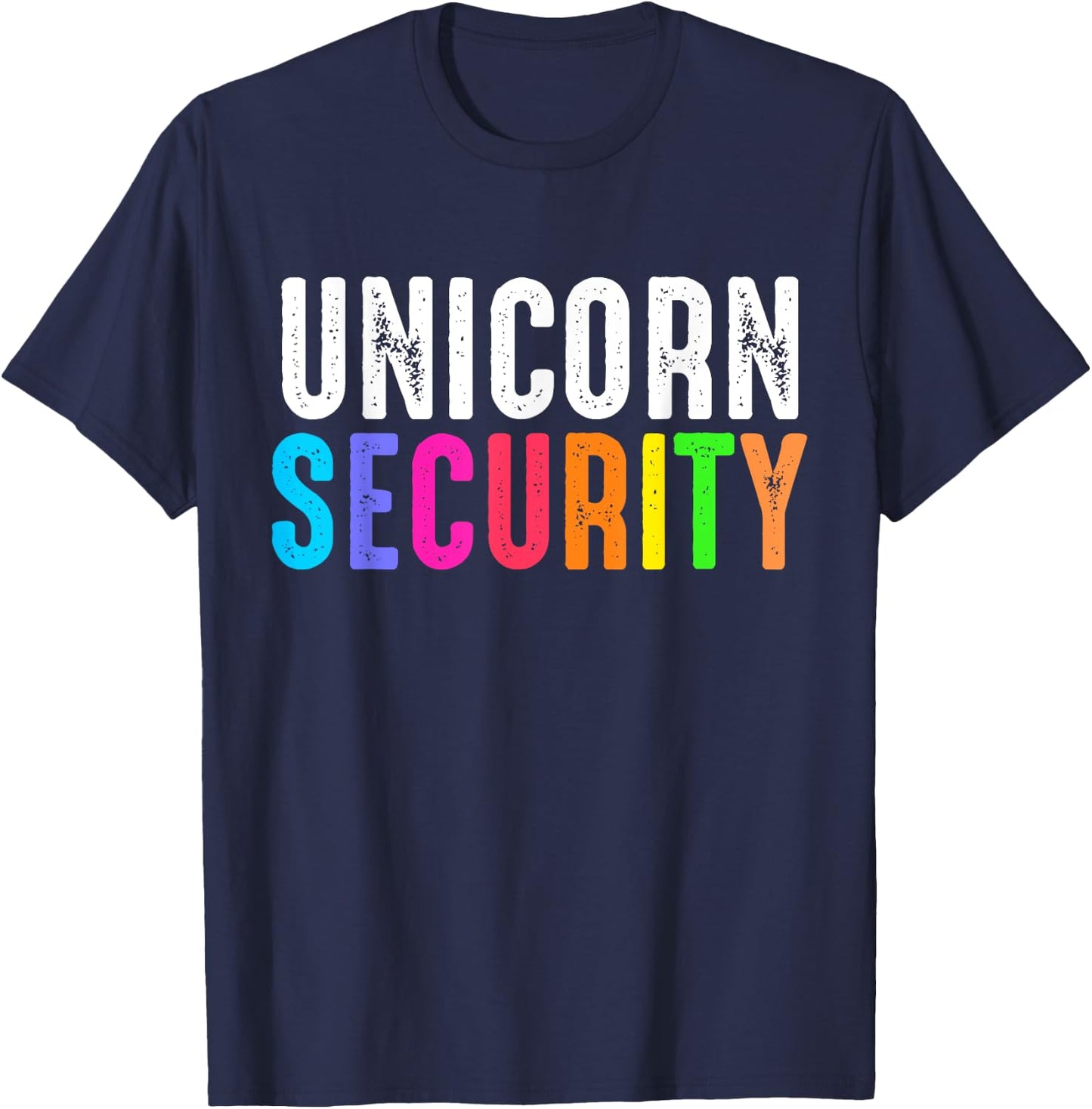 Halloween Dad Mom and Daughter Costume Unicorn Security T-Shirt - T-Shirt | Navy