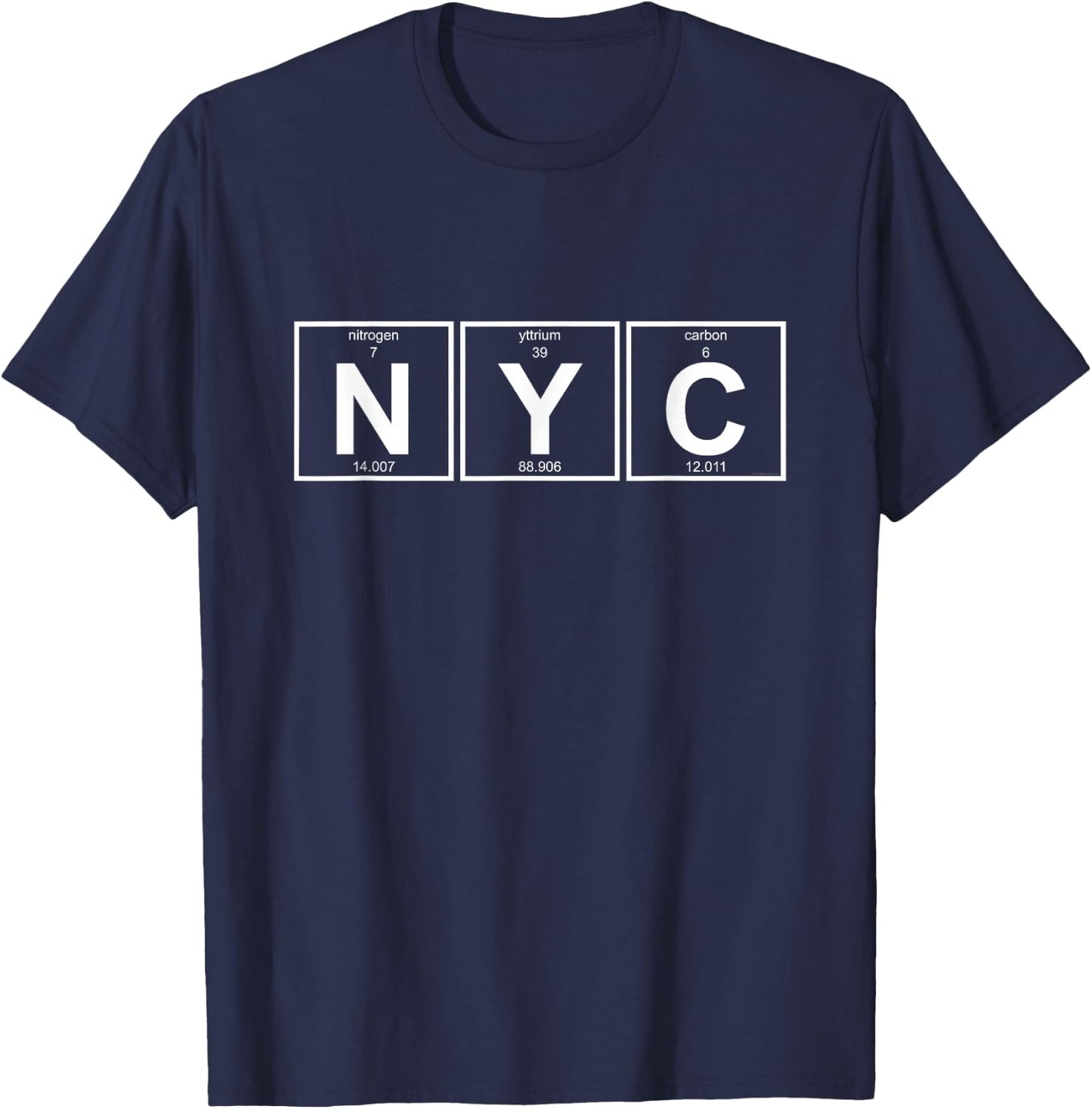 NYC New York City - periodic table of elements T-Shirt - T-Shirt | Navy