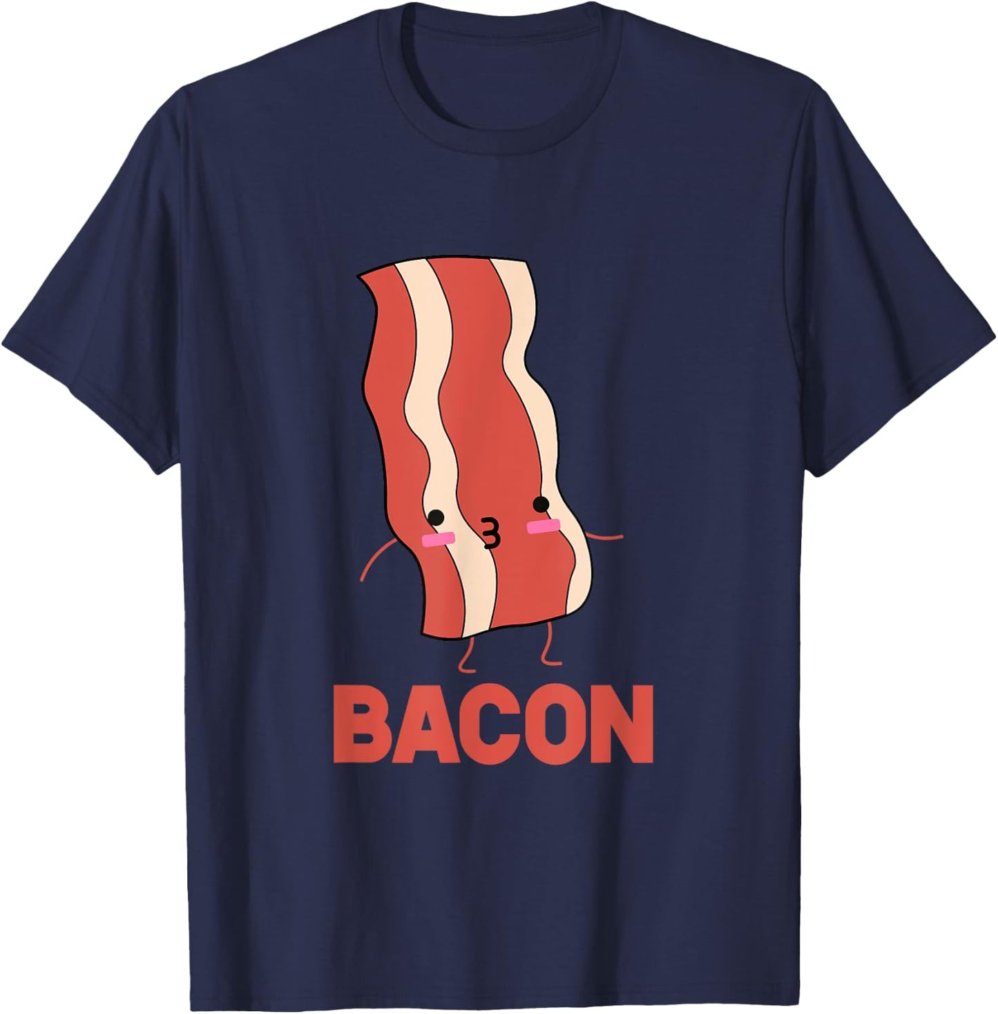 Bacon and Egg Cute Matching Couples Valentines Day Shirt T-Shirt - T-Shirt | Navy