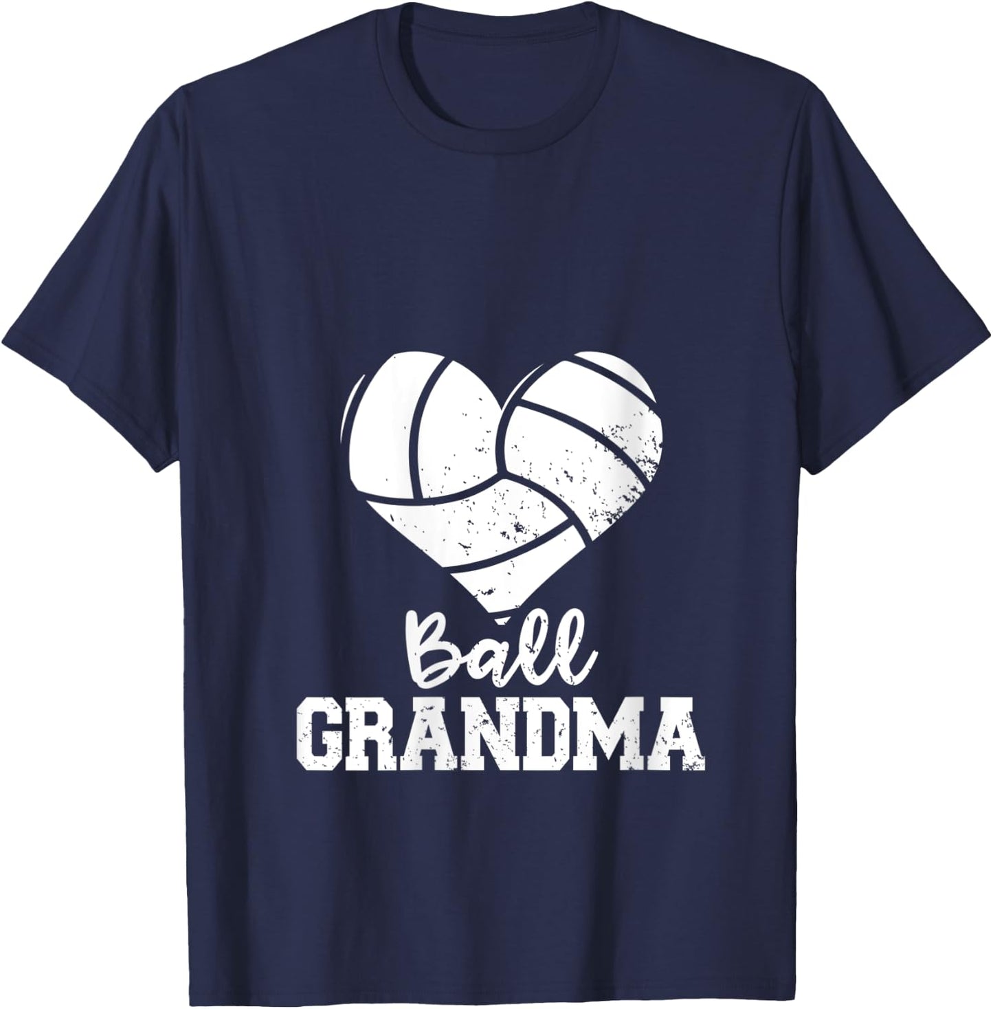 Ball Grandma Funny Volleyball Grandma V-Neck T-Shirt - T-Shirt | Navy