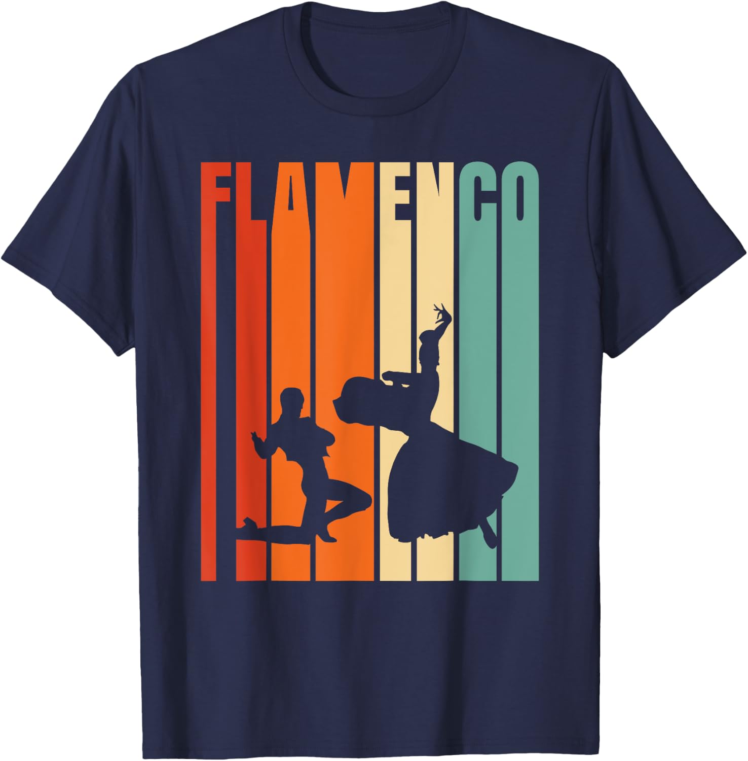 Flamenco Dancer Spanish Music T-Shirt - T-Shirt | Navy