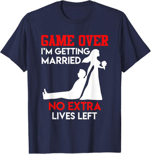 Game over - bachelor party groom wedding T-Shirt - T-Shirt | Navy