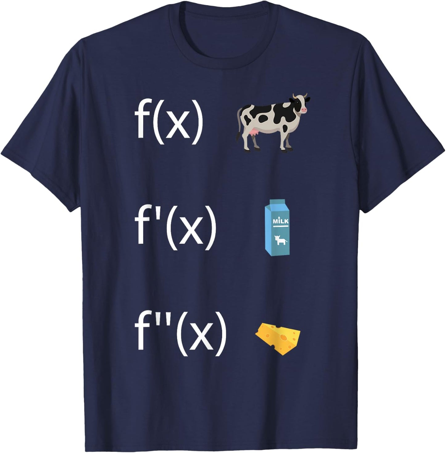 Derivative function for math teacher derivative f'(x) T-Shirt - T-Shirt | Navy