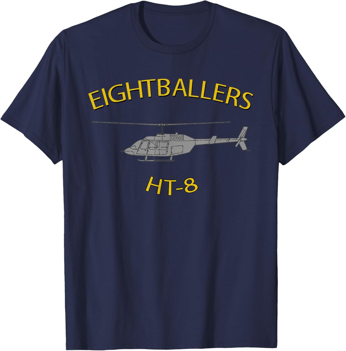 HT-8 "Eightballers" Helicopter Training Squadron TH-57 T-Shirt - T-Shirt | Navy