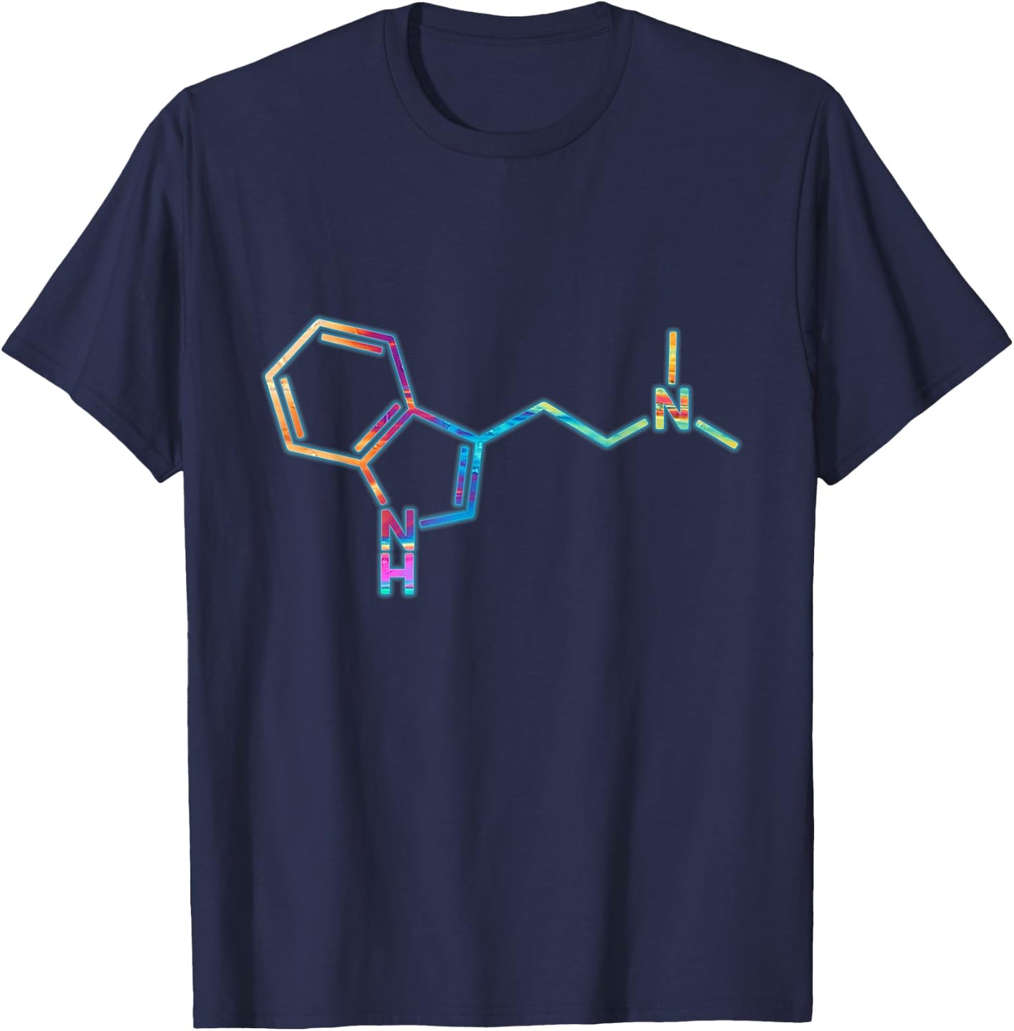 Spiritual DMT Molecule for Psychedelic Art Lovers T-Shirt - T-Shirt | Navy