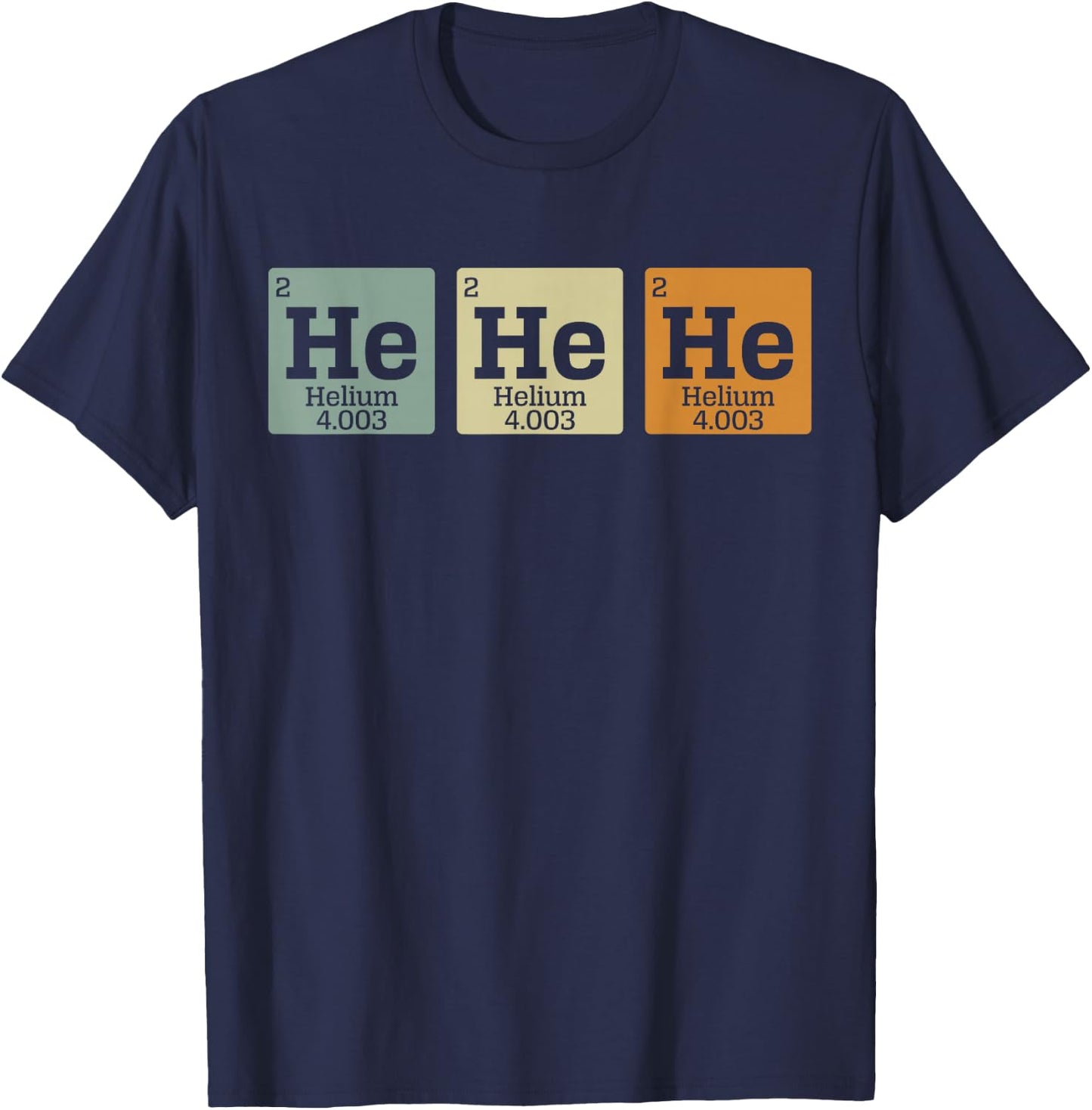 Hehehe Periodic Table of Elements Biology Science Lover T-Shirt - T-Shirt | Navy
