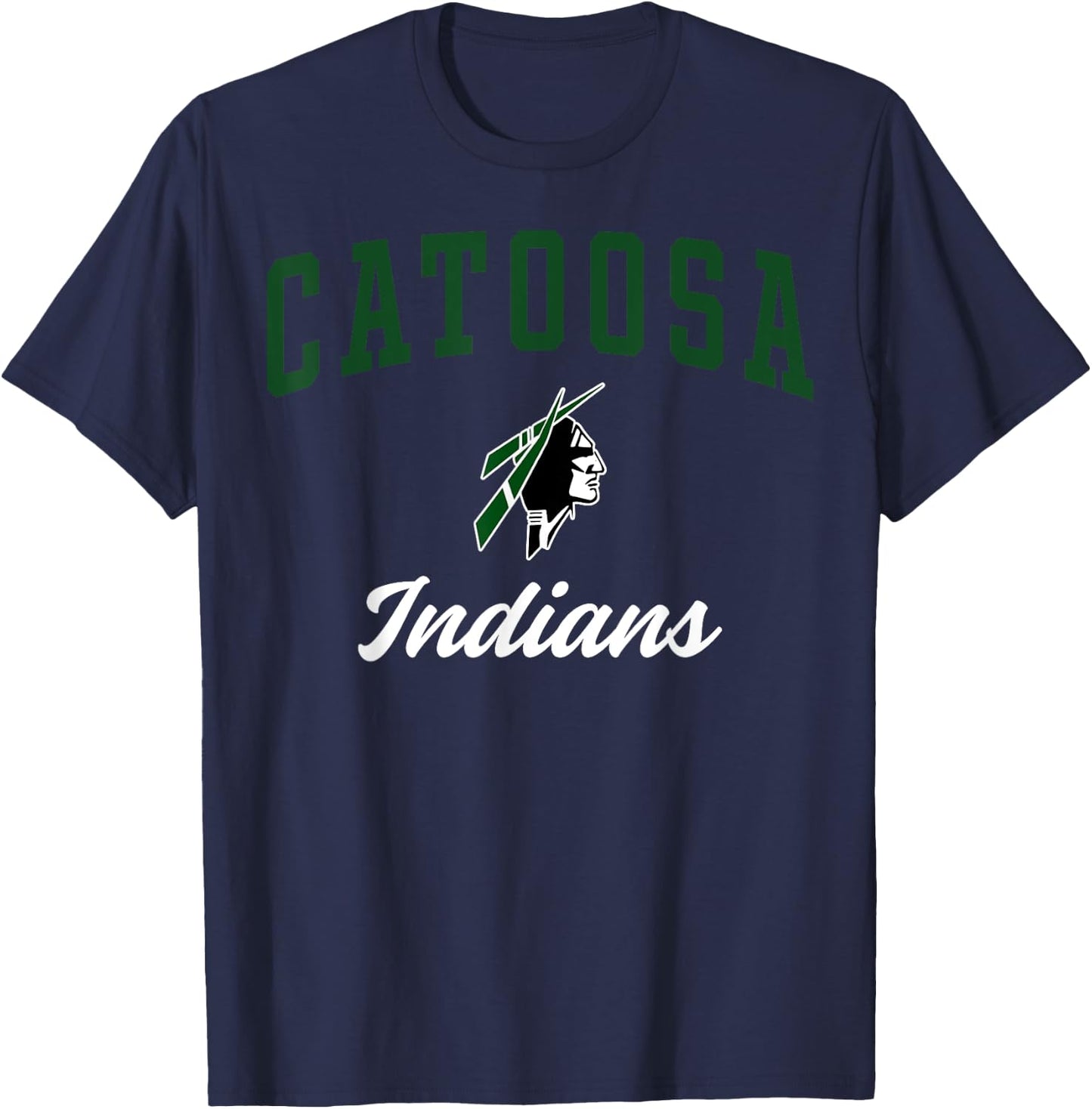 Catoosa High School Indians C3 T-Shirt - T-Shirt | Navy