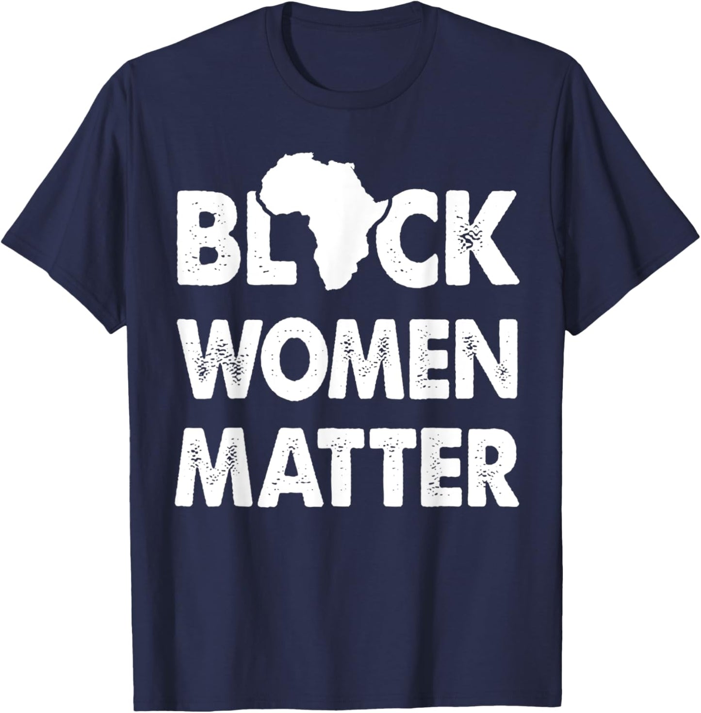 Black African Shirts Men Black Women Matter Empowerment T-Shirt - T-Shirt | Navy
