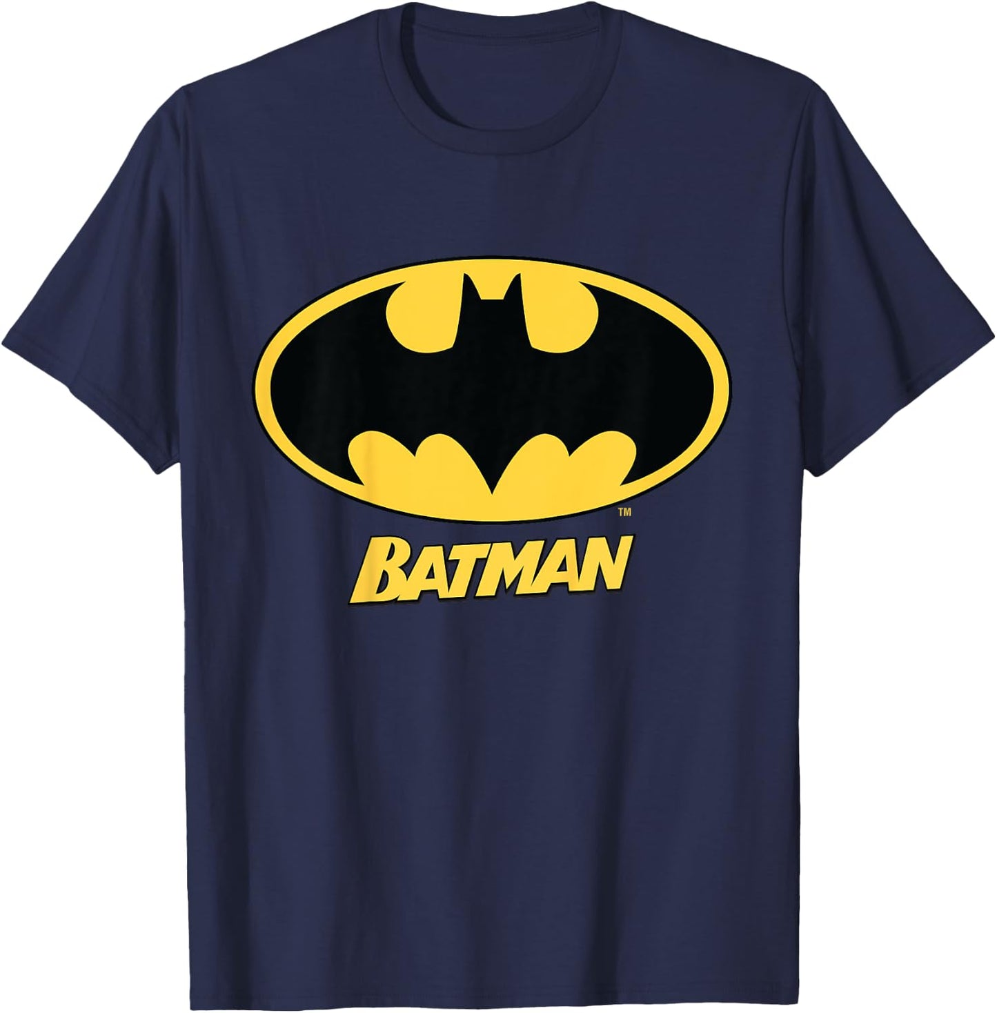 DC Kids Batman Logo Name T-Shirt - T-Shirt | Navy