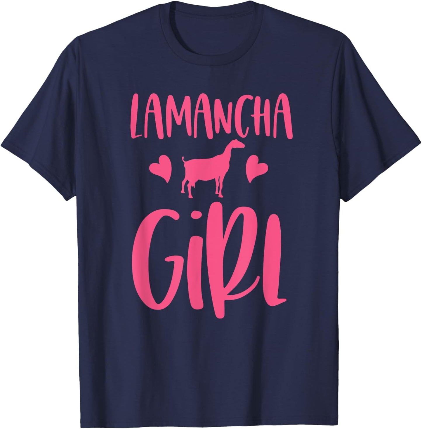 Lamancha Goat Shirt - Female Gift Lamancha Goat Girl T-Shirt - T-Shirt | Navy