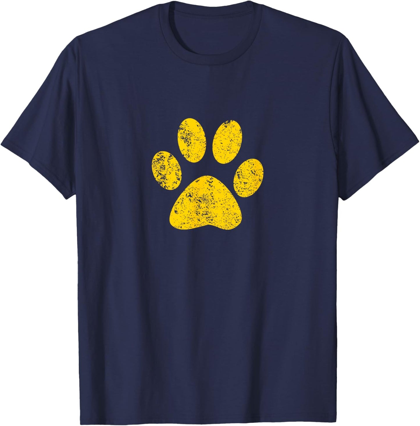 Dog Cat Paw Print Bulldogs Wildcats Huskies Tigers T Shirt Women Girls Kids T-Shirt - T-Shirt | Navy