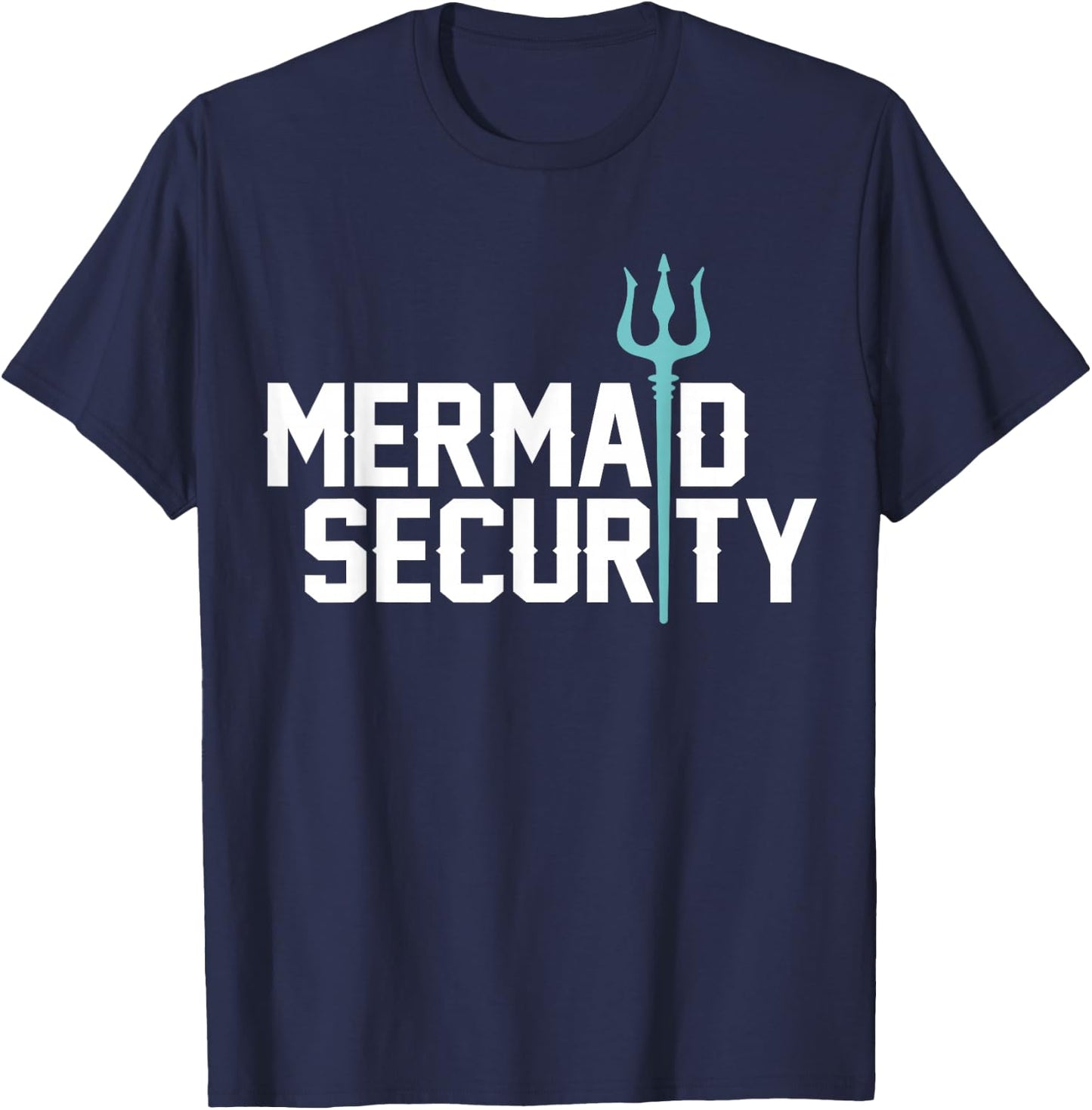 Mermaid Security Swimmer Gift Merman Merdad Swimming T-Shirt - T-Shirt | Navy