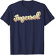 Ingersoll Retro Art Baseball Font Vintage T-Shirt - T-Shirt | Navy