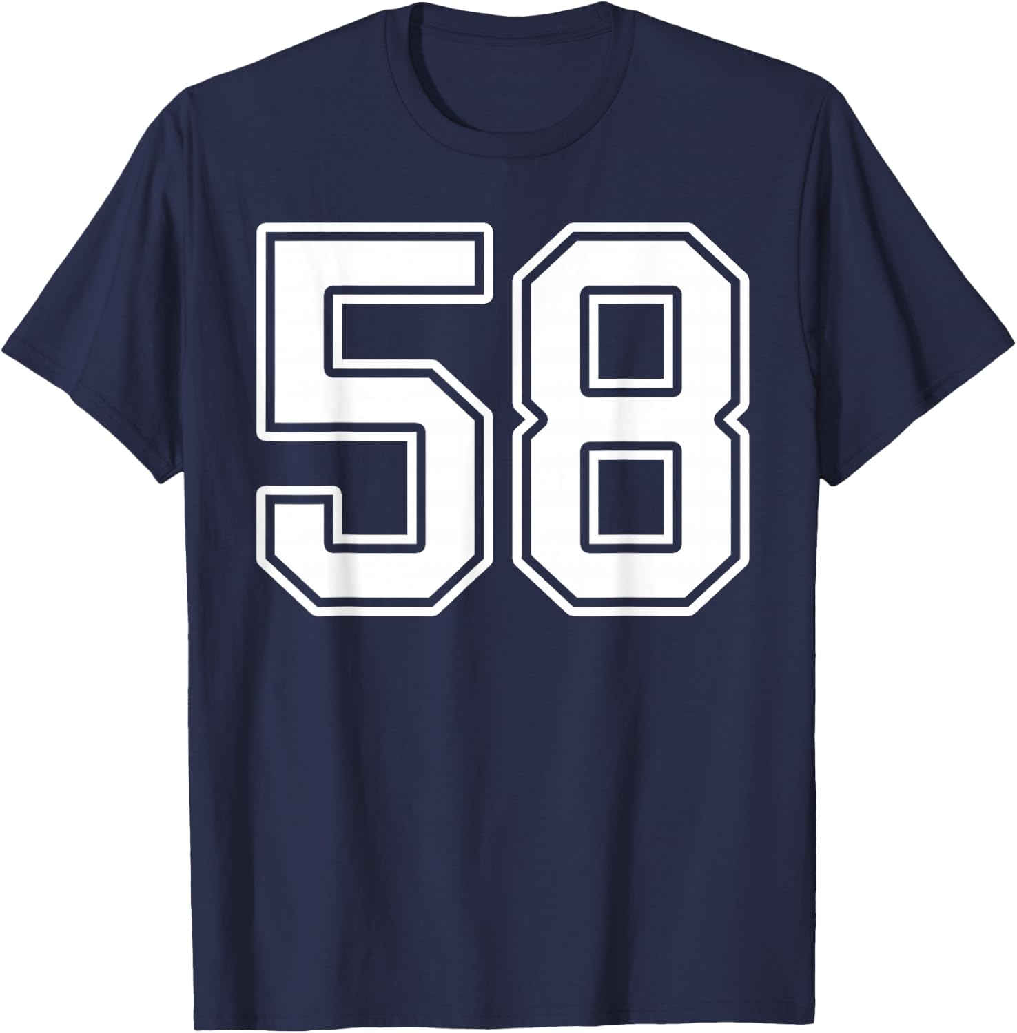 Number 58 Fan Player Jersey Style #58 Men Women Kids T-Shirt - T-Shirt | Navy