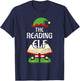 Reading Elf Family Matching Group Christmas Books T-Shirt - T-Shirt | Navy