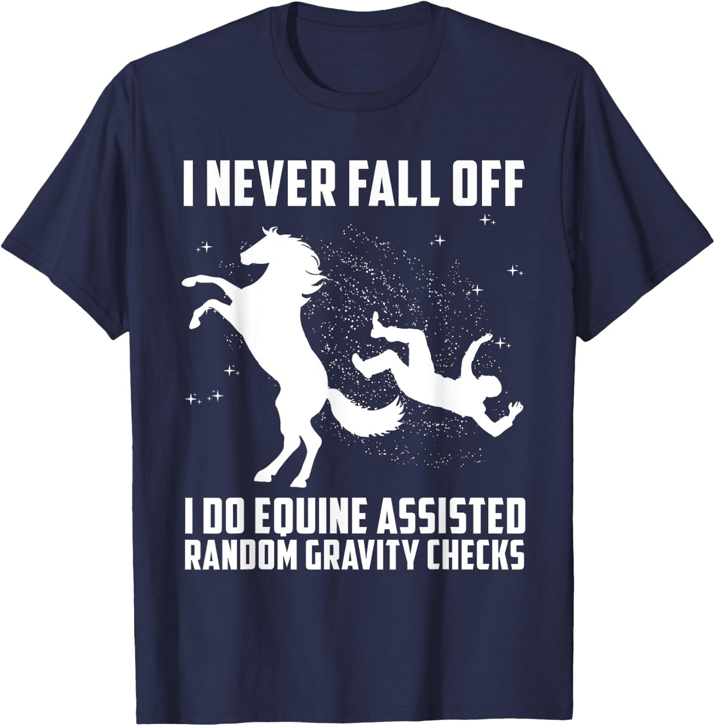 Funny Horse Art Horse Equestrian Racer Lover Men Women Kids T-Shirt - T-Shirt | Navy