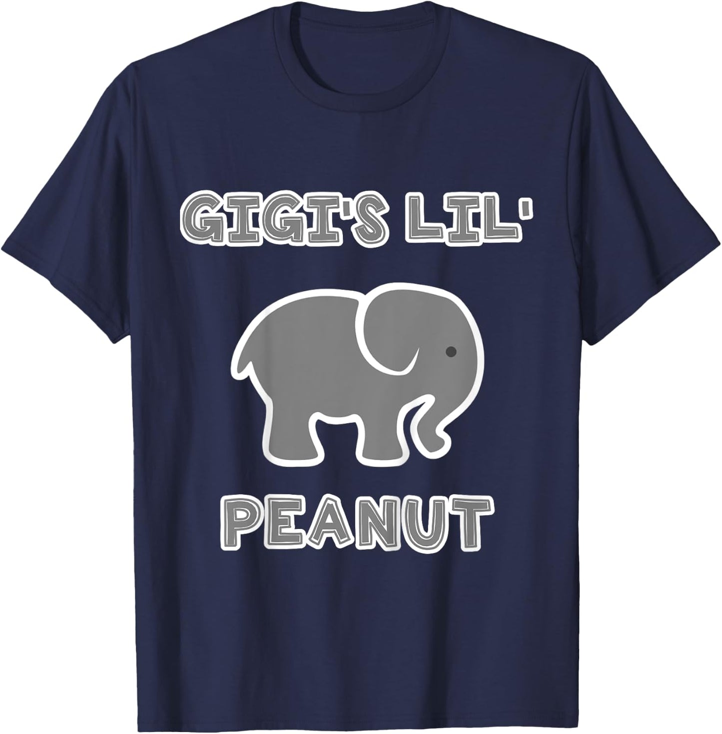 Gigi's Little Peanut Funny Kids T shirt Gift From Grandma T-Shirt - T-Shirt | Navy