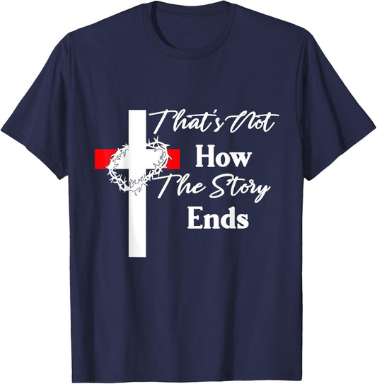 Jesus Resurrection Crown of Thorns Easter Christian T-Shirt - T-Shirt | Navy