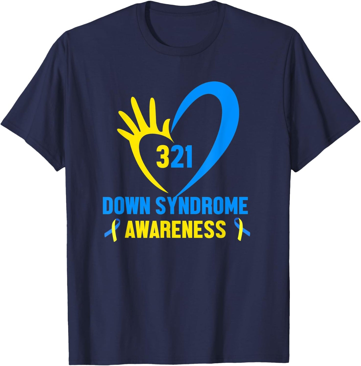 321 World Down Syndrome Awareness Day Shirt, Trisomy 21 Kids T-Shirt - T-Shirt | Navy