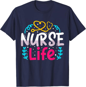 Nurse Life | Nurse T-Shirt - T-Shirt | Navy