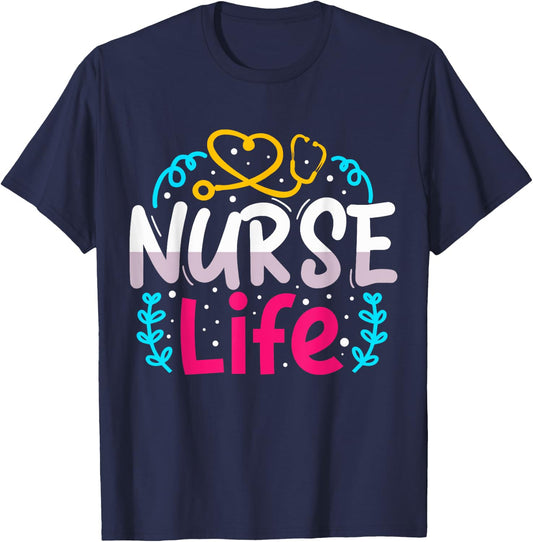 Nurse Life | Nurse T-Shirt - T-Shirt | Navy