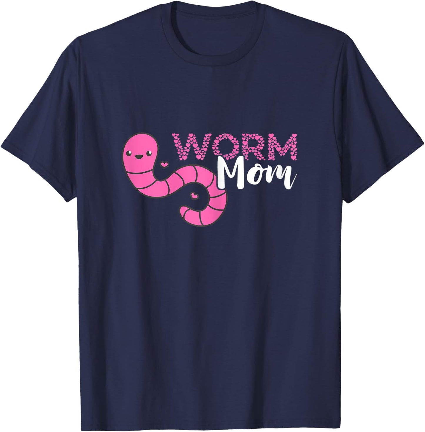 Worm Farmer Mom Mother Vermiculture Red Wiggler Worm Compost T-Shirt - T-Shirt | Navy