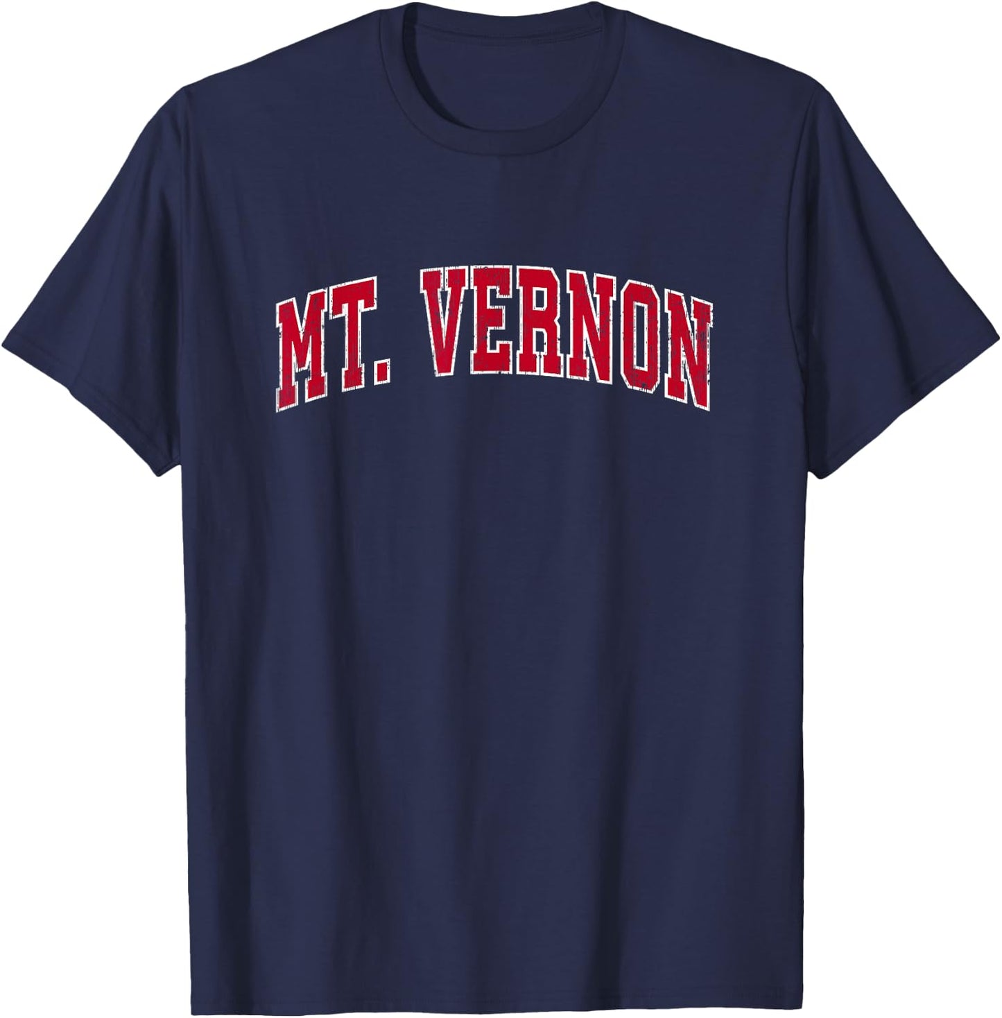 Mt. Vernon Washington WA Vintage Sports Design Red Design T-Shirt - T-Shirt | Navy