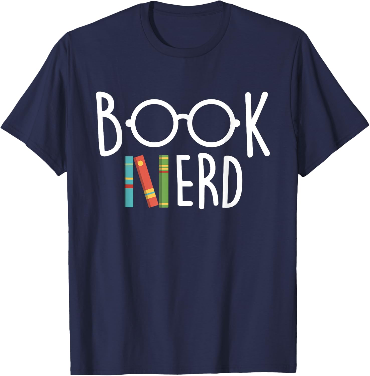 Book Nerd - School Librarian Library Bibliophile Reading T-Shirt - T-Shirt | Navy