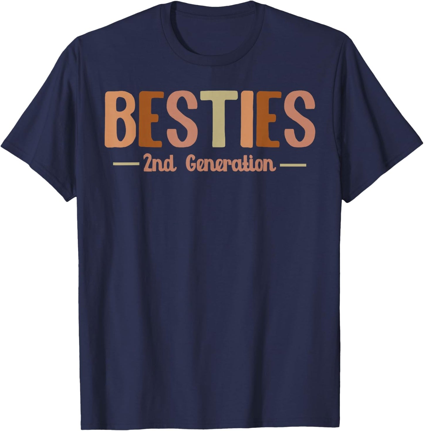 Second Generation Besties Toddler Kids 2nd Generation Best Friend T-Shirt - T-Shirt | Navy